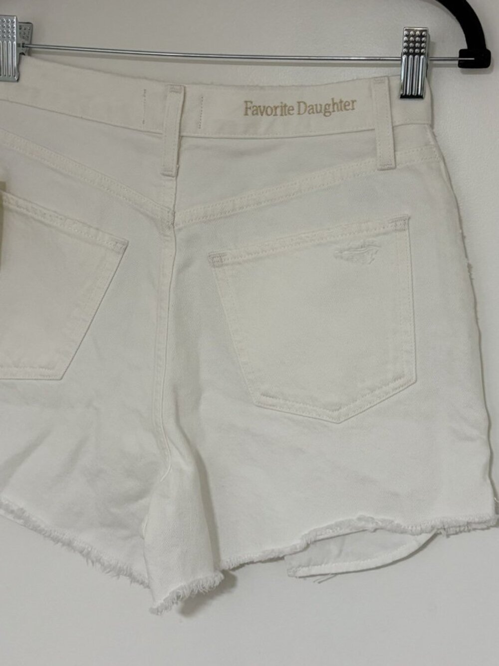 Favorite Daughter Women’s High Rise Juni White Shorts Size 25 NWT - Picture 4 of 12
